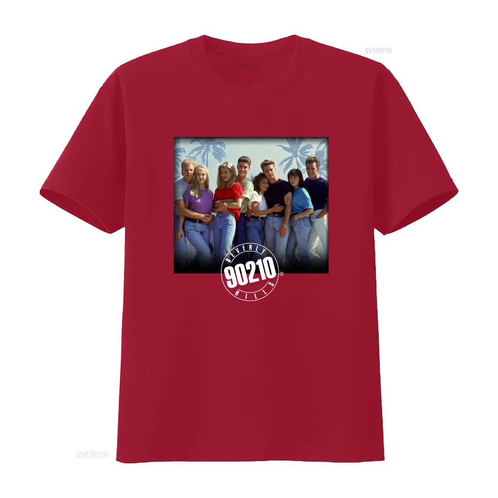 T-shirt in Cotone Beverly Hills 90210 Serie TV Sitcom Brandon Brenda Walsh Design vintage Top Lavato Per l'Uso Quotidiano