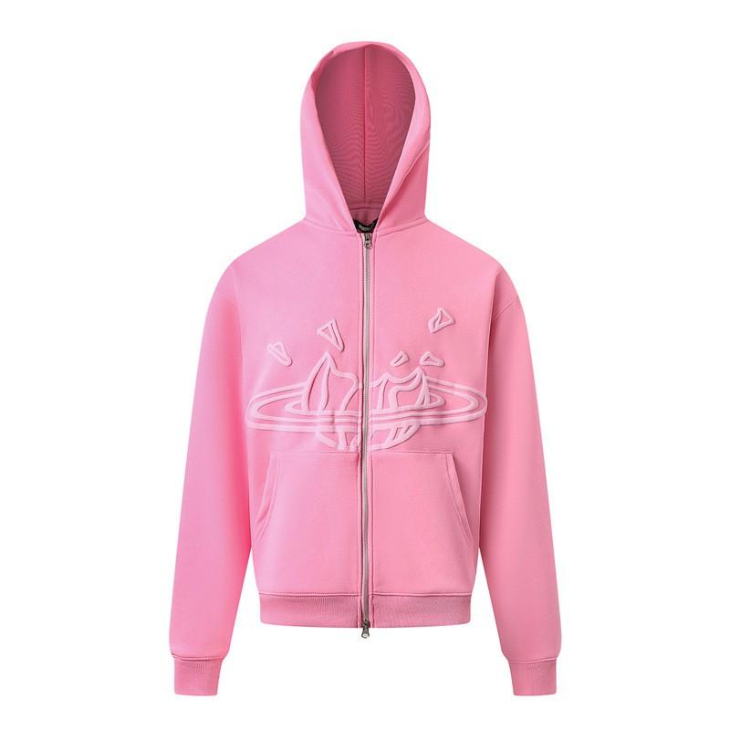Broken Planet Hoodie Mens Oversized Streetwear Cotton Sweatshirt With Graphic Print 2025