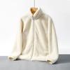Giacca in pile double-face Pile polare Autunno e Inverno Top in pile Corallo Caldo Ispessito Collo alto Zip Cardigan
