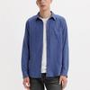 Levis Casual Solid Pocket Detail Square Neck Long Sleeve Shirt Men Shirts Blue 85746-0141
