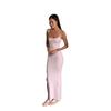 Knitted suspender dress, European and American summer new holiday tight slim-fitting hip-wrapped fishtail dress