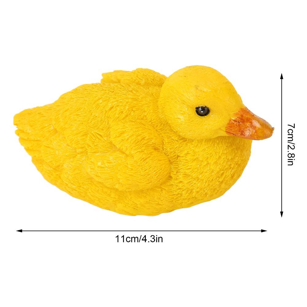 2pcs Outdoor Duck Garden Statue Simulation Mini Duck Figurine Duck Pond Ornament  Office Desk