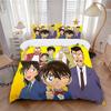 Detective Conan Mystery Print 3Pcs Bedding Setduvet Cover With 2 Bedropillowcase Home Birthday Gift
