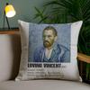 Van GGogh Art Cushion Cover Plush Fabric DoubleSided Printed Invisible Zipper Sofa Pillow Case Home Bedroom Decor
