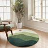 Non-Slip Abstract Mountain Round Rug – Low-Pile Throw Carpet for Bedroom, Kitchen & Entryway