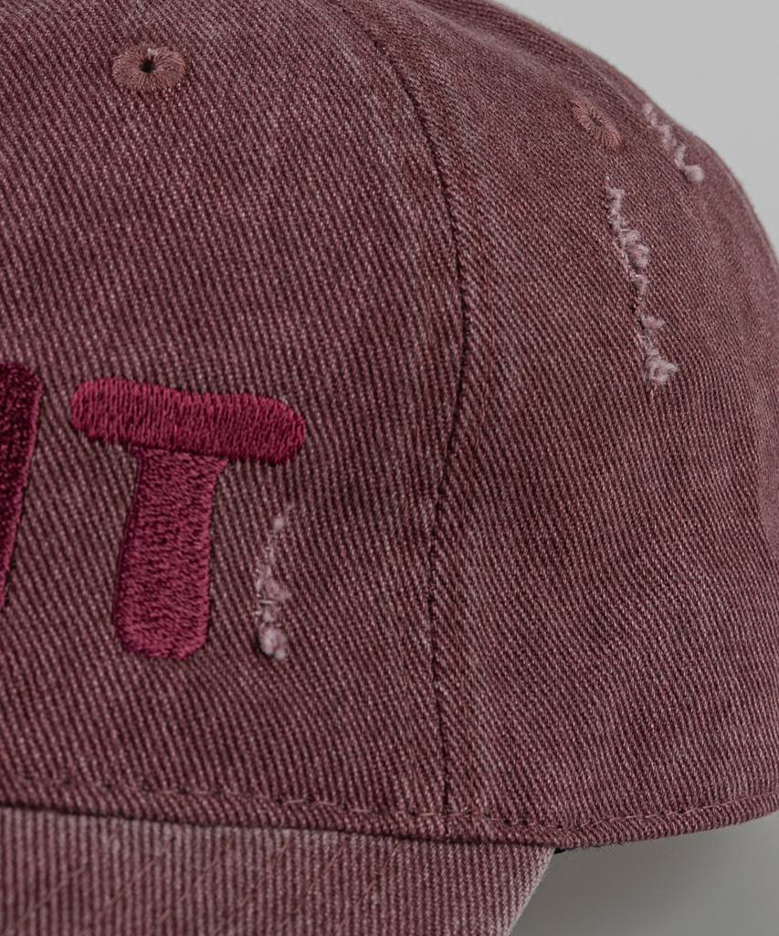Wig Saint Damaged Pigment Ball Cap - Burgundy
