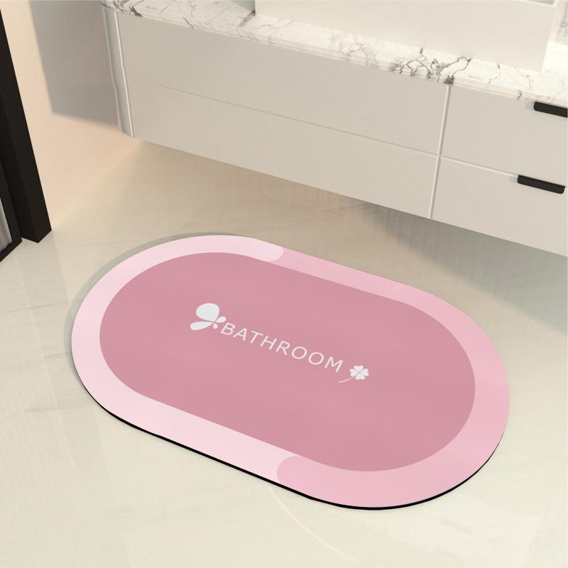 

Simple Color Matching Bathroom Mat Home Bathroom Door Moisture-wicking Non-slip Mat Dirt Resistant and Easy To Clean Diatom Mud Mat 50 * 80cm