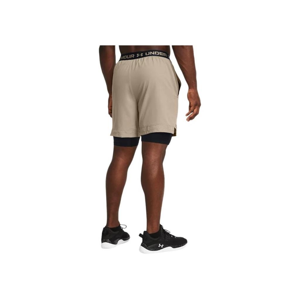 Under Armour UA Vanish Letter Logo Print Mid-Rise Casual Shorts Men Shorts Khaki 1373764-203
