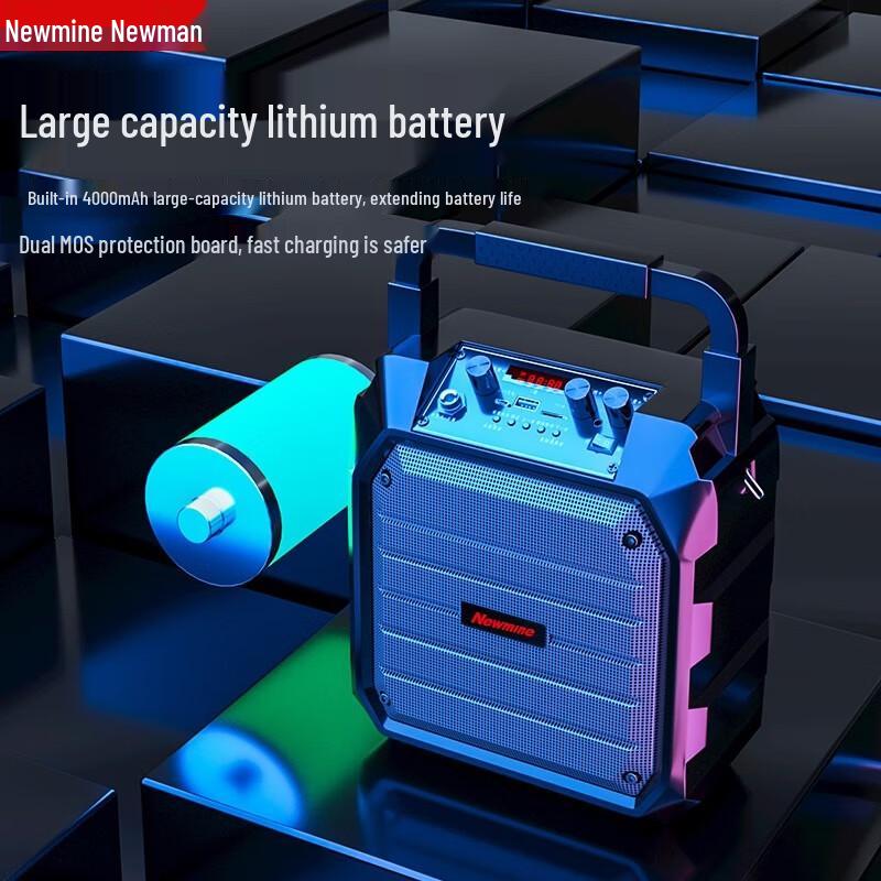 Newmine K98 Portable Bluetooth Speaker with Dual Microphones