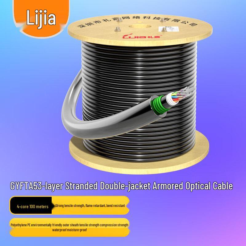 LIJIA GYFTA53 Armored Fiber Optic Cable 100m