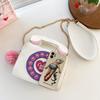Personality funny phone small bag 2025 Mori girl fashion rivet design ins portable chain messenger bag
