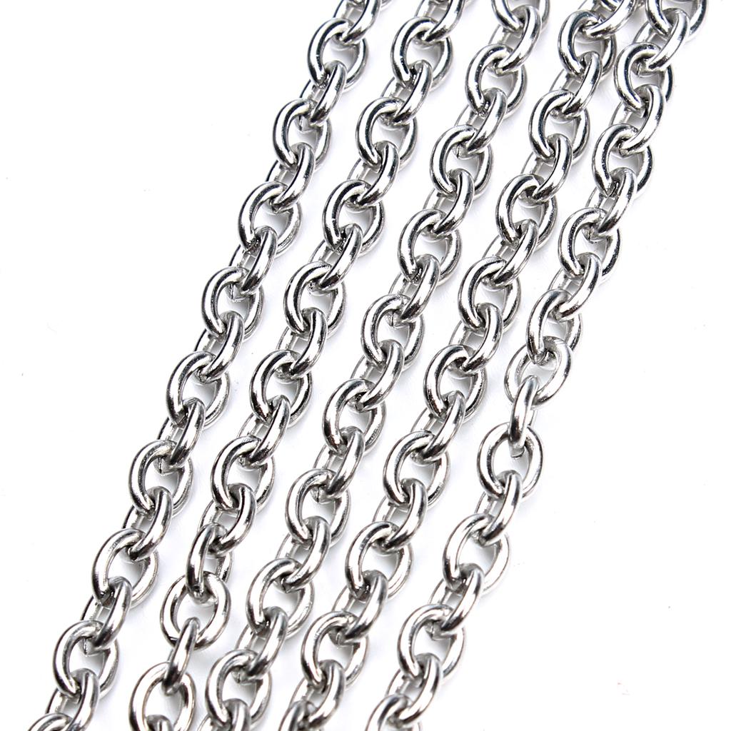 5yards/lot Stainless Steel Chains O Shape Twisted Link Chains For Jewelry Making DIY Handmade Necklace Bracelets Accessories