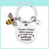 Creative And Charming Stainless Steel Bee Keychain Ideal For Teacher's Day Gifts