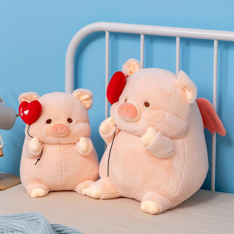 Cute Cute Love Angel Pig Doll Plush Toy Piggy Doll Children Soothing Pillow Rag Doll