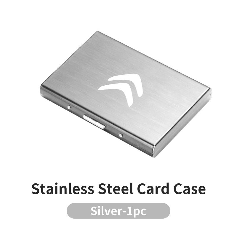 

Car Logo Business Cardcase Holder Stainless Steel Multi Wallet Slim Credit ID Card Case Box Holder For Citroen C4 C3 C5 C1 C2
