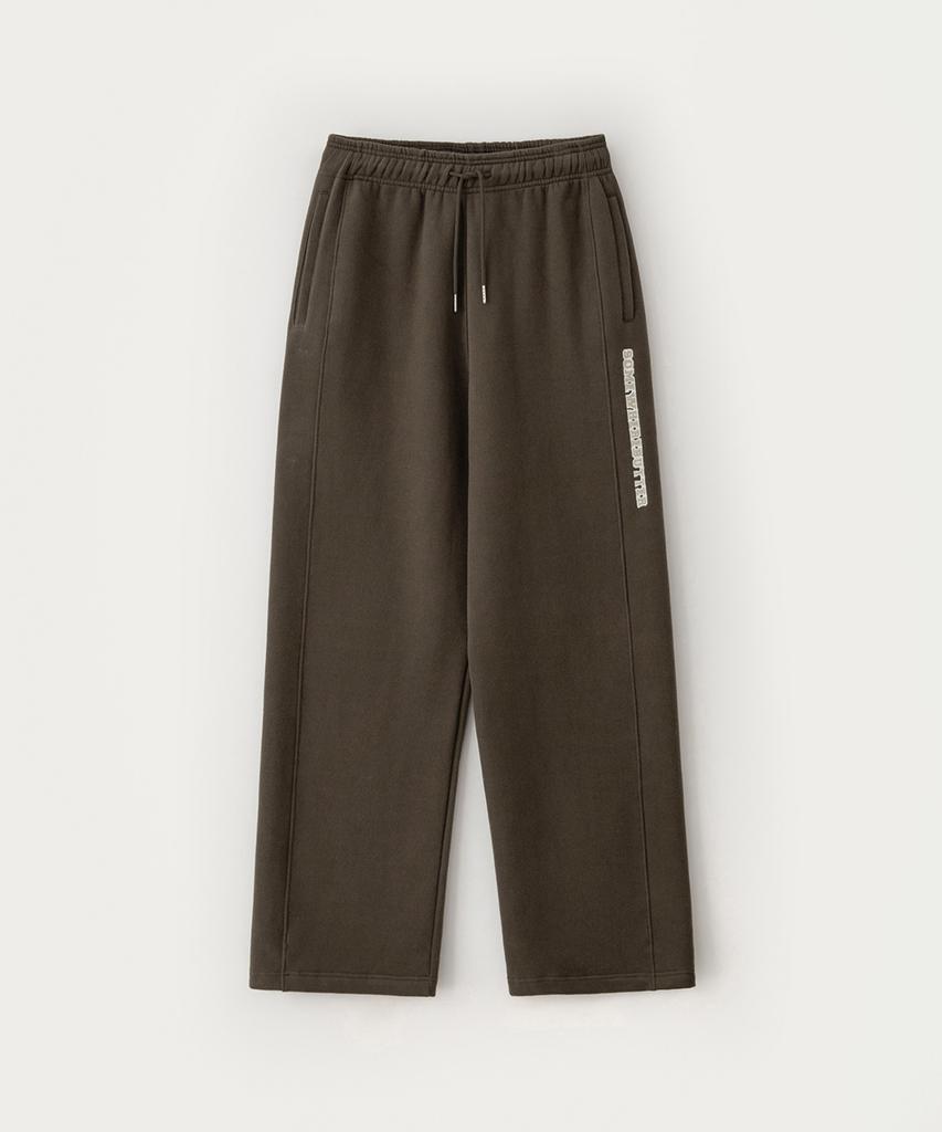 Sseomweeobeoteo Square Logo String Sweatpants - Brown