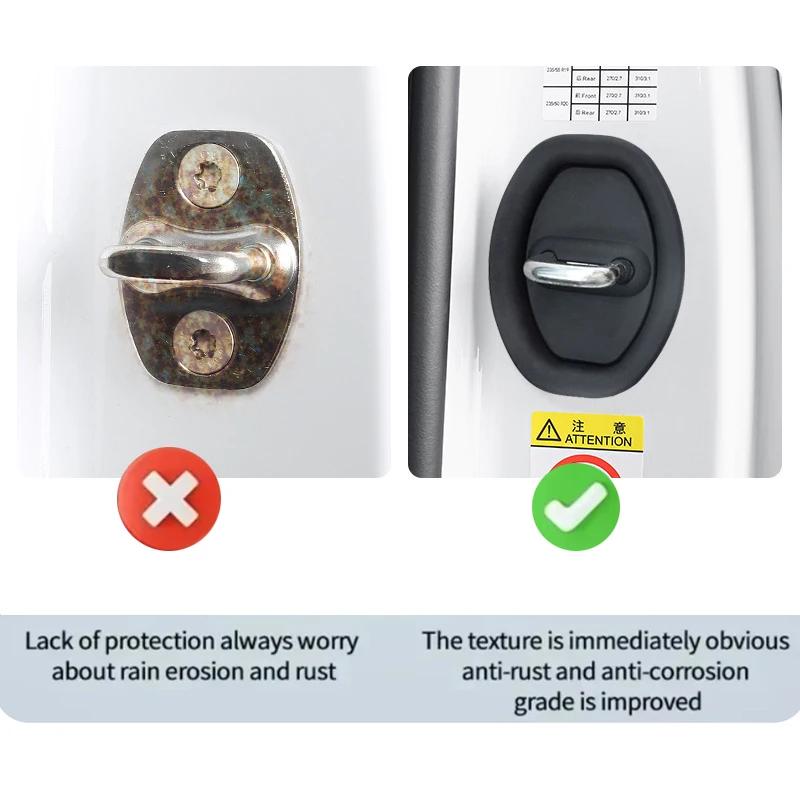 Car Door Lock Buffer Shock Absorber Silicone Cushion Universal Car Door Closing Sound Deadener Damper Antirust Protective Covers