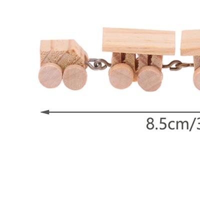 1 szt. 1:12 Miniaturowych Domków dla Lalek Uroczy Drewniany Pociąg Lokomotywa Przedział Wagony Niepomalowany Model Zabawka Dekoracja Zabawki