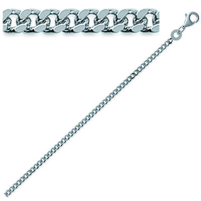 [C7468] - Silberkette 'Maille Gourmette' silber - 45 cm 2,1 mm