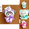 Adorable Llavero Colgante de Peluche de Sanrio Kuromi Muñeco Relleno Para Regalos de Niños
