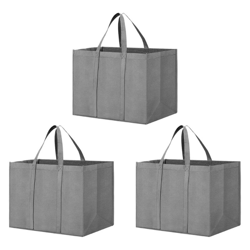Spacious Large Capacity Nonwoven Toted Bag For Heavy Shopping Trip Foldable Storage Solution