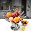 Stainless Steel Creative Rotating Fruit Plate Coffee Table Living Room Hotel Decoration Storage Mirror Fruit Basket
