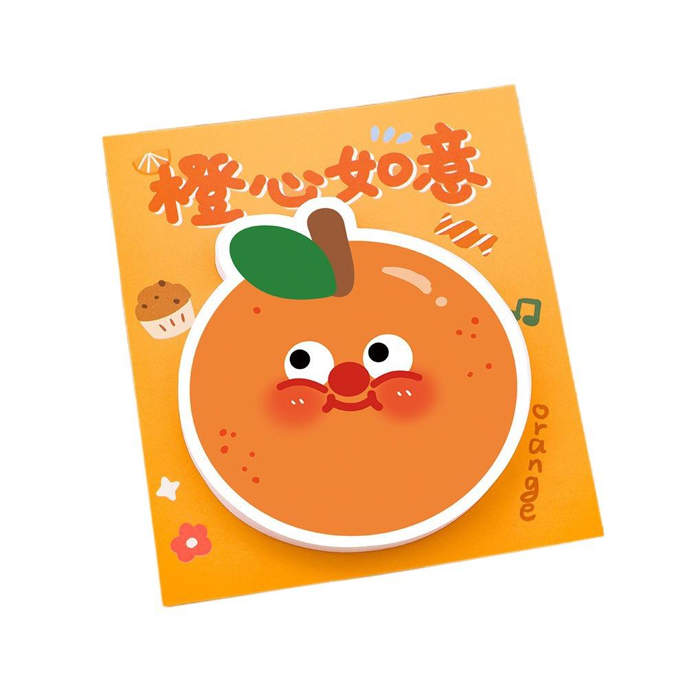 30Pcs/Set Paper Thickness Fruit Text Stickers Paper Strong Viscosity Notes Notepad Not Easily Damaged Sticky Notes Student