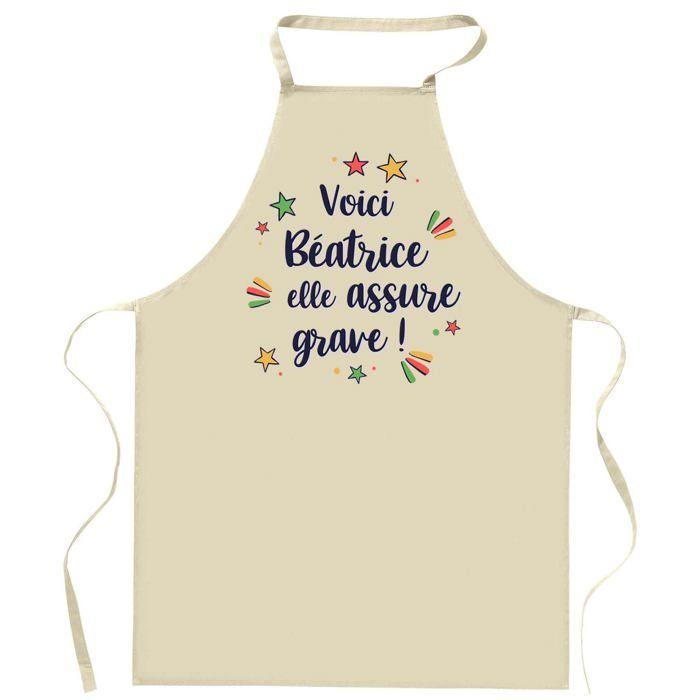 Tablier de cuisine - Planetee Béatrice - Impression bretonne - Coton résistant - Liens ajustables