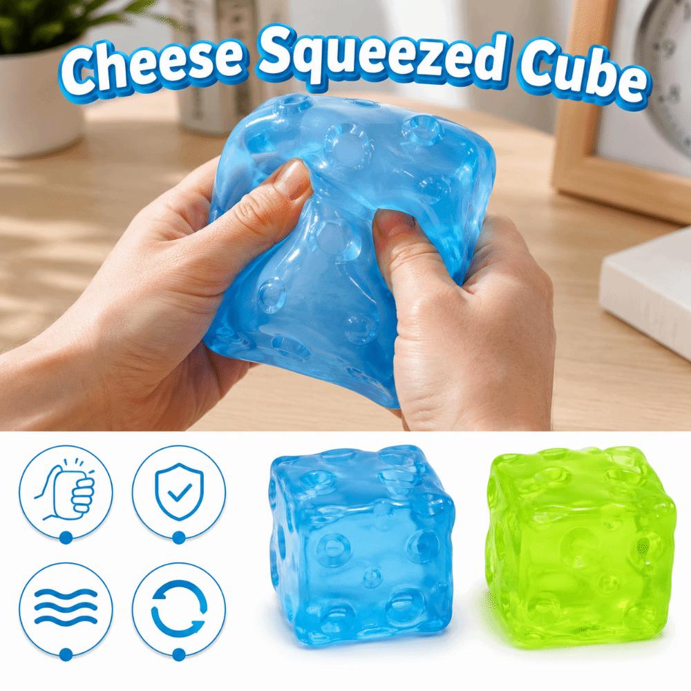 Super Soft Cheese Squeezed Cube Anxiety Relief Cheese Stress Ball Cheese Pinch  Home Decoration