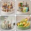 1PC Seasoning Rotating Storage Rack - Multi-Functional Kitchen Storage Shelf - Dish Tray For Storing Seasonings