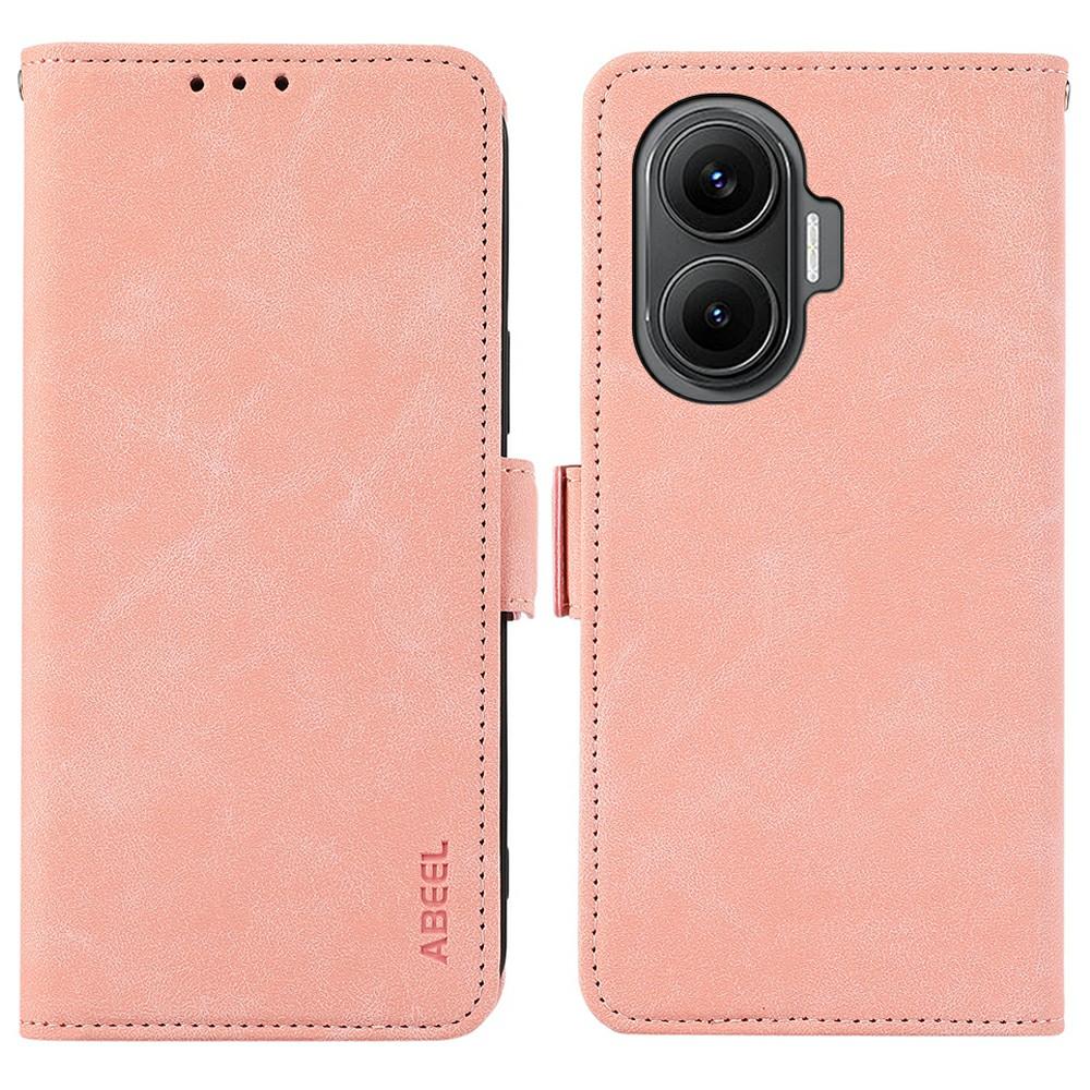 ABEEL For Xiaomi Redmi Turbo 4 Pro 5G/Poco F7 5G Case PU Leather Folio Stand View RFID Blocking Phone Cover