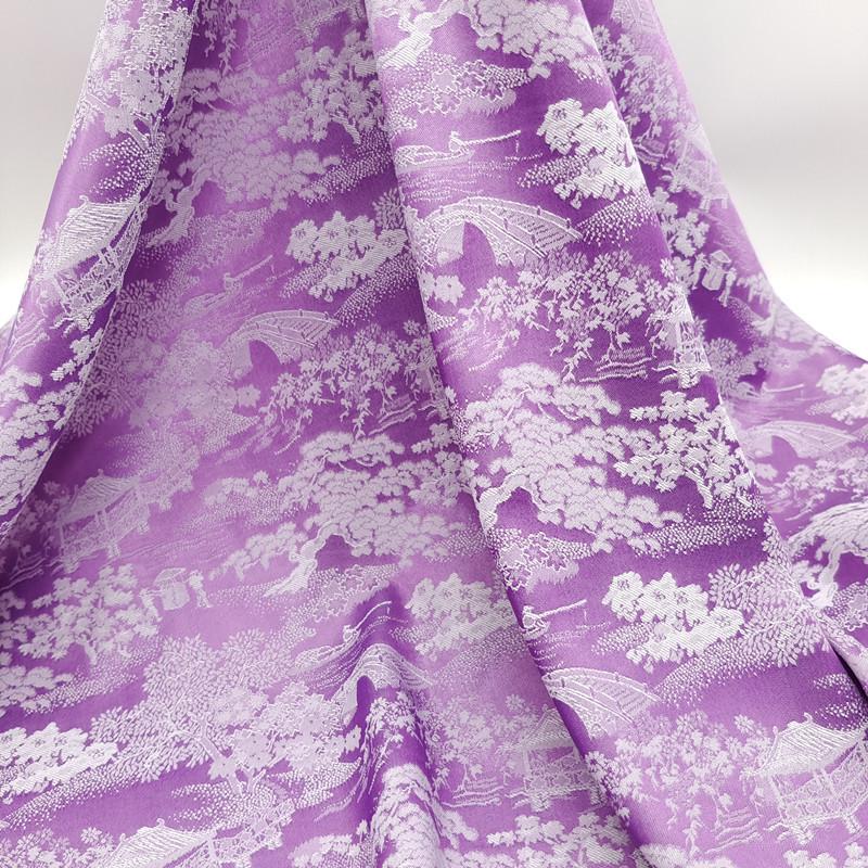 Țesătură Nouă Cheongsam Satin Brocart Chinezesc Peisaj