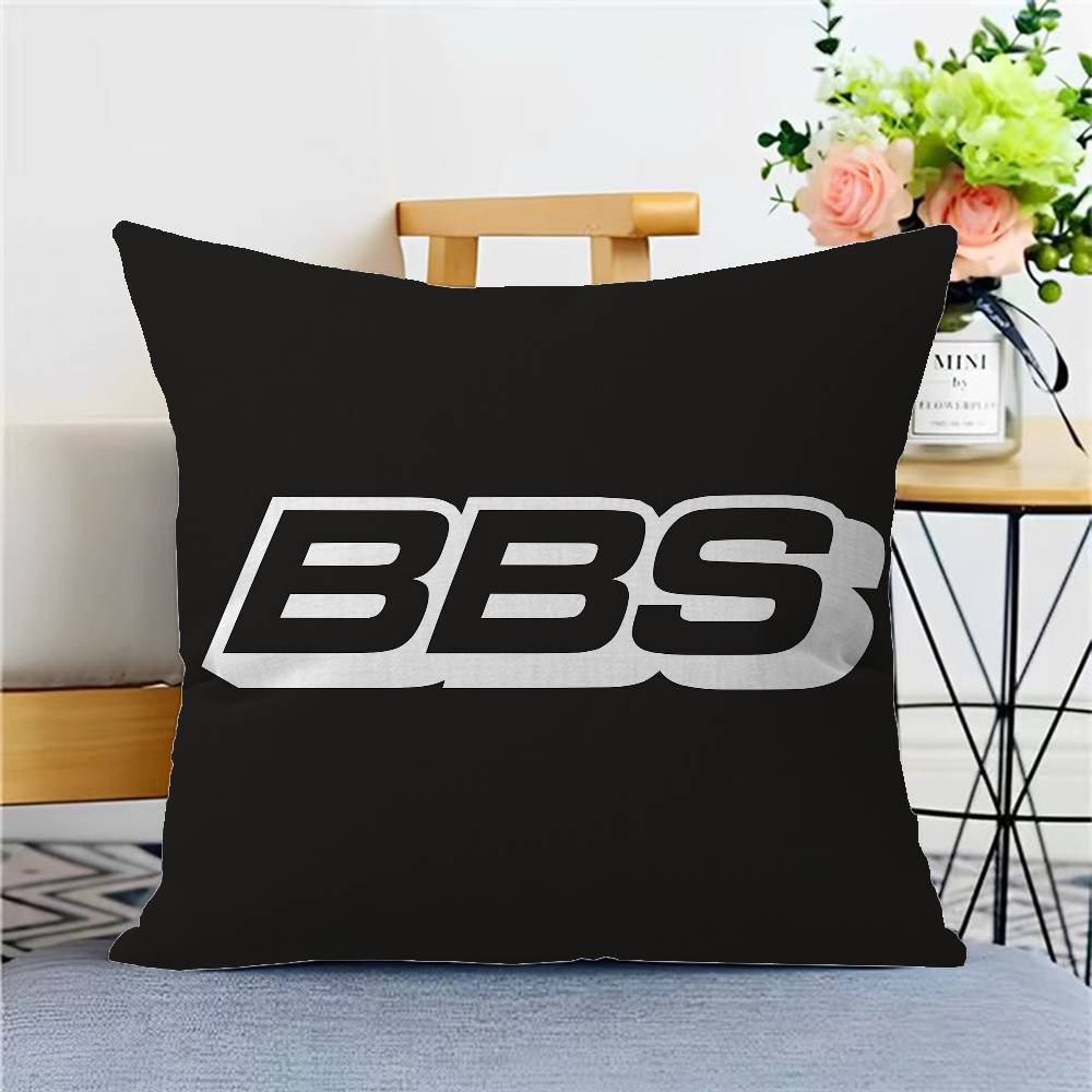 BBS Racing Car Pillow Cushion Cover Pillowcase Living Room Sofa Home Decor Customized