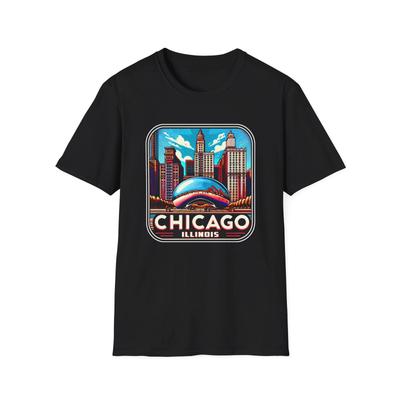 Chicago Illinois Unisex Softstyle T-Shirt IL