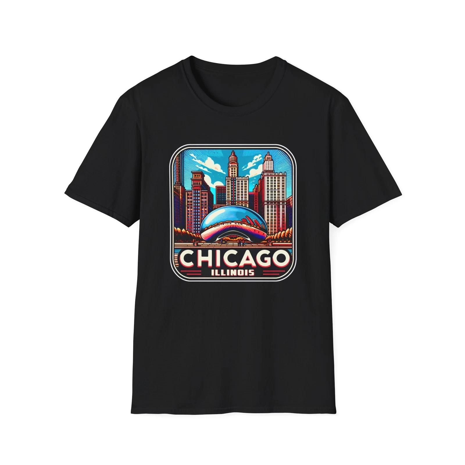 Chicago Illinois Unisex Softstyle T-Shirt IL M