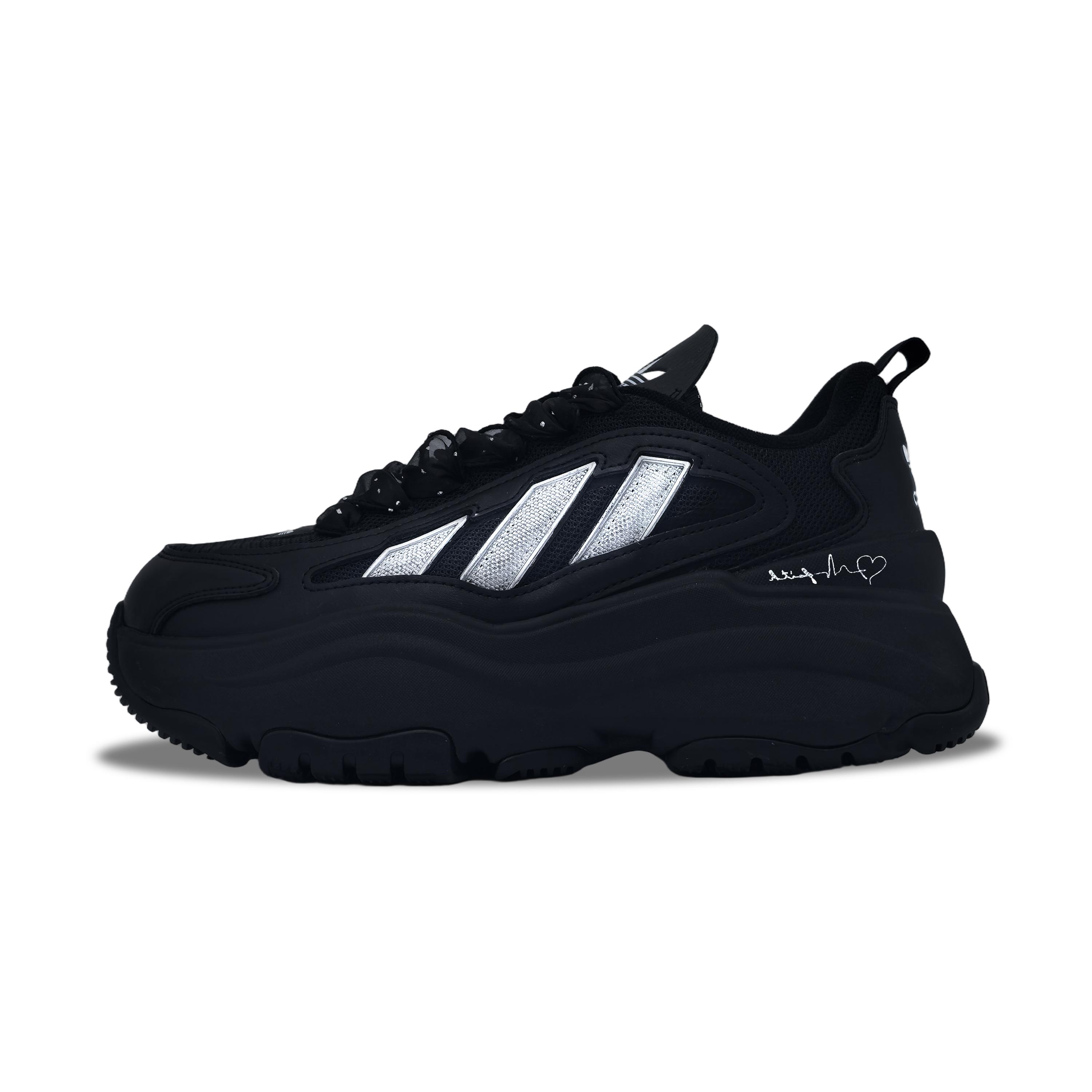 

Adidas Originals OZGAIA Chain Shadow Abrasion Resistant Low top Chunky Sneakers Unisex Black JQ4110(Team1246-) 36⅔