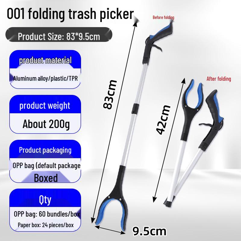 

Folding Sanitation Garbage Picker with Extended Handle & Magnetic Tip for Easy Cleanup Default OPP bag (60 pcs/box)