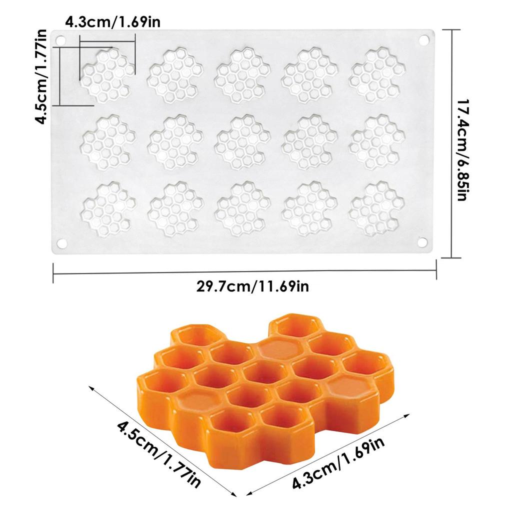 Silicone Cake Molds Honeycomb Fondant Moulds Chocolate Mousse Pastry Baking Tools Cupcake Dessert Decoration Kitchen Bakeware