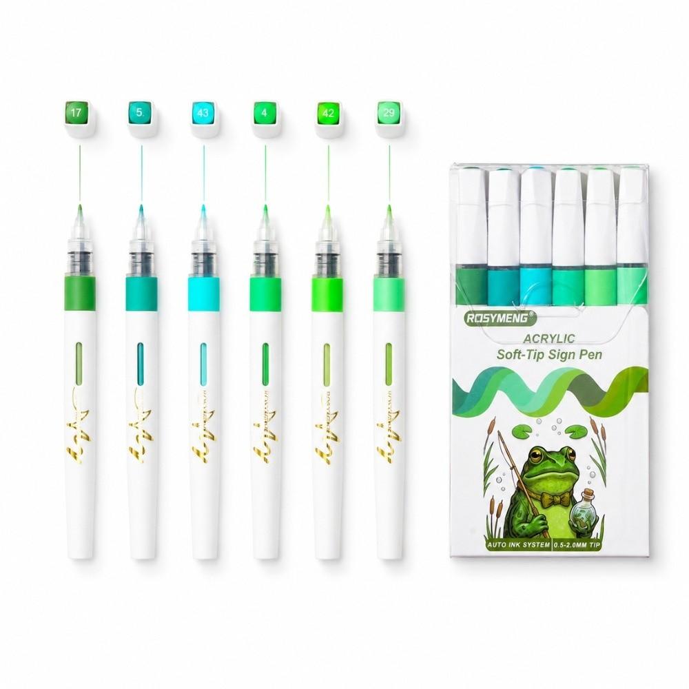 48/60Pcs Direct Liquid Watercolor Markers Soft Tip Liquid Art Markers  For Calligraphy