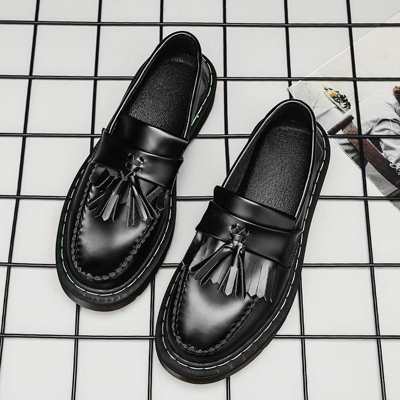 Fashion Stylish Leather Slip-on Lazy Shoes Summer Lightweight Mens Loafers Handmade Soft Casual Shoes Leisure Walk Male Driving Footwear