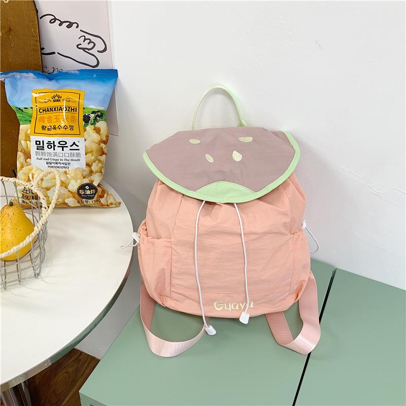Schoolbag Summer Dopamine Contrasting Color Drawstring Backpack Colorful Fruit Department Student Travel Foreign Style Cute Backpack Tide