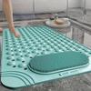 1pc non-slip shower mat, bathtub mat with drain holes and suction cups, foot massage shower rug, home bathroom, bathroom necessities.