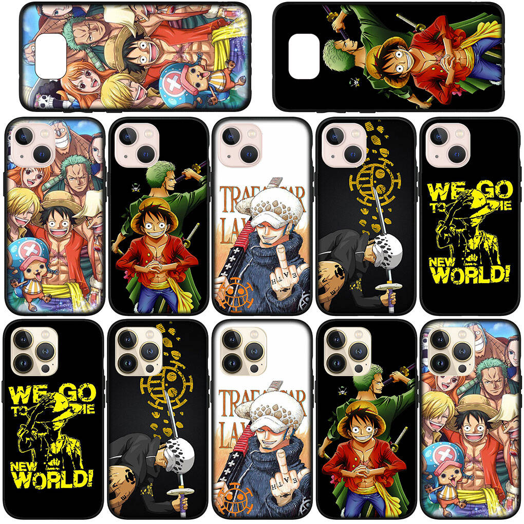 For Samsung Galaxy S25 S24 S23 iPhone 17 16 15 Xiaomi Redmi Note 14 13 12 11 Plus Pro Max Case Anime Trafalgar Law Luffy One Piece OPPO Huawei Cover