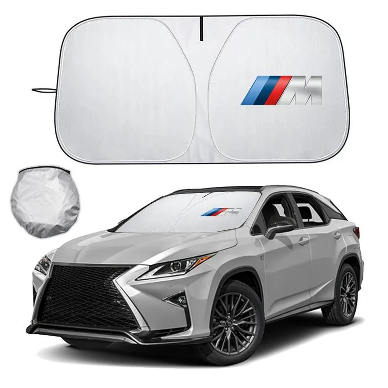 BAGW4 2026 Car Sticker Folding Car Windshield Sun Shade Cover Visor UV Protection For BMW M F10 F20 F30 E90 F80 F87 X1 X2 X3 X4 X5m X6