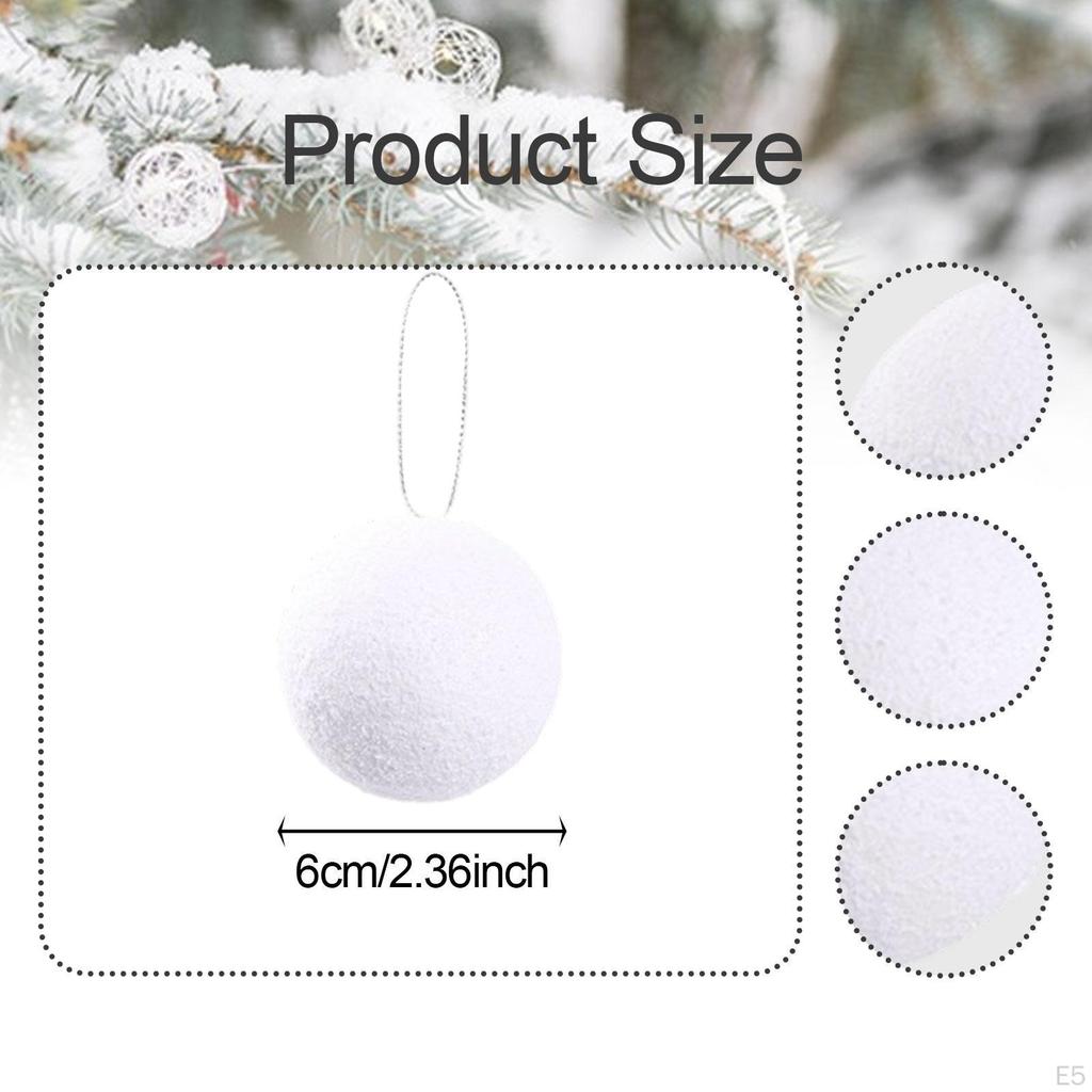 18 Pieces Christmas Balls Ornaments Tree Hanging Decorations Foam for Home Holiday