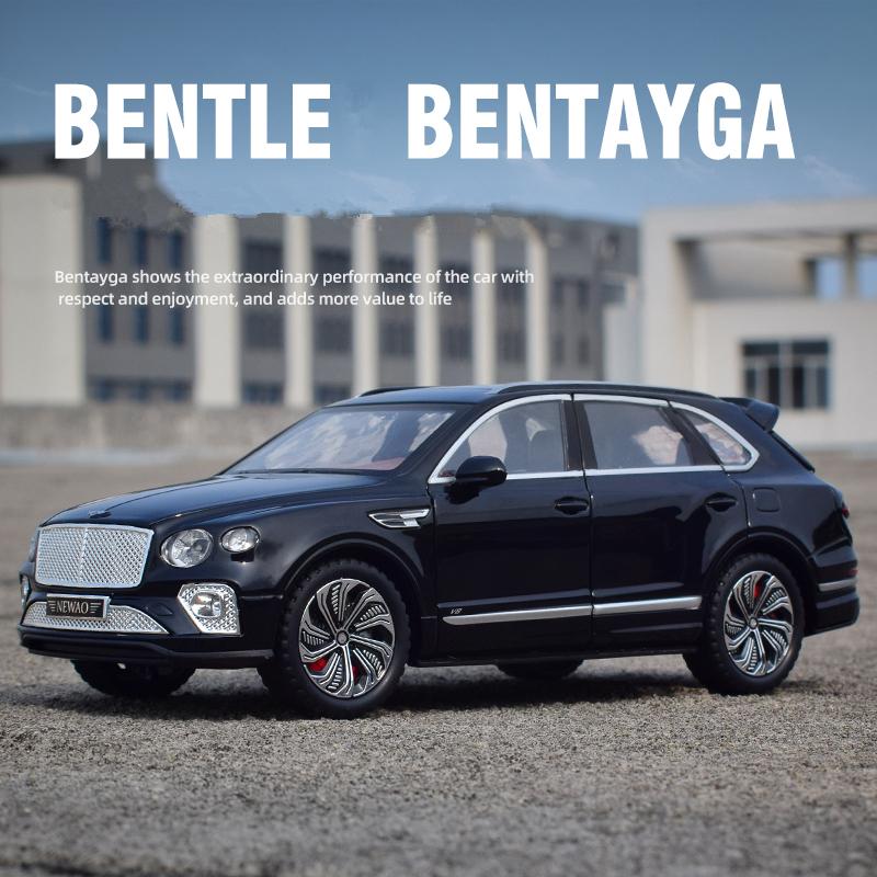 1/24 Bentley Bentayga SUV Alloy Luxy Car Model Diecast Metal Toy Vehicles Car Model Simulation Sound and Light Collection Gift