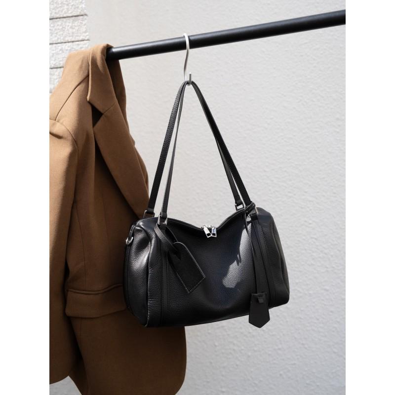 Womens Genuine Leather Shoulder Bag Versatile Commuter Boston Underarm Crossbody