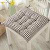 Breathable Cotton Linen Office Chair Cushion - Thickened, Soft, All-Season Pad for Students.
