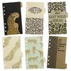A6 Leopard Separator Paper Index Page Classification Separator Page Notebook Loose-leaf Book Partition Accessories