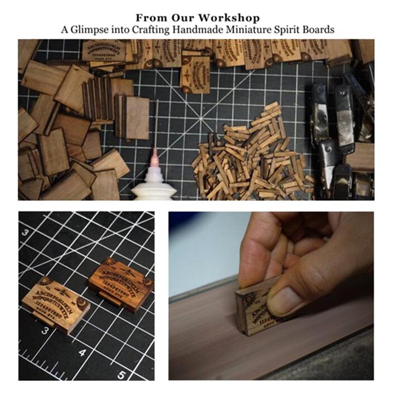 Tablă de spirit în miniatură din lemn, sertar, mini tablă Ouija, cutie, decor pentru casă, obiecte artizanale din lemn, în stoc